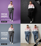 Premium Comfort Fleece Tracksuit for both Women/Men In Black Colour.