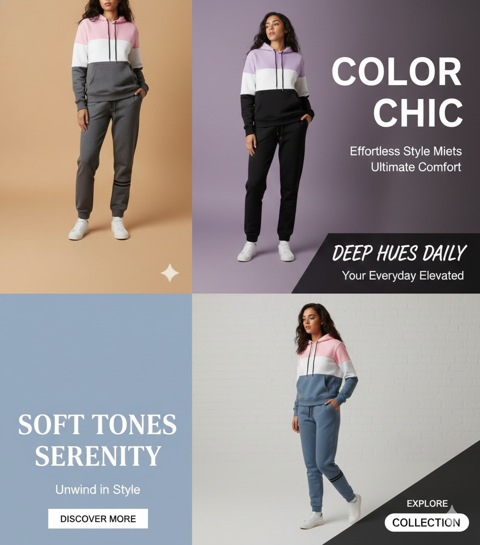 Premium Comfort Fleece Tracksuit for both Women/Men In Black Colour.