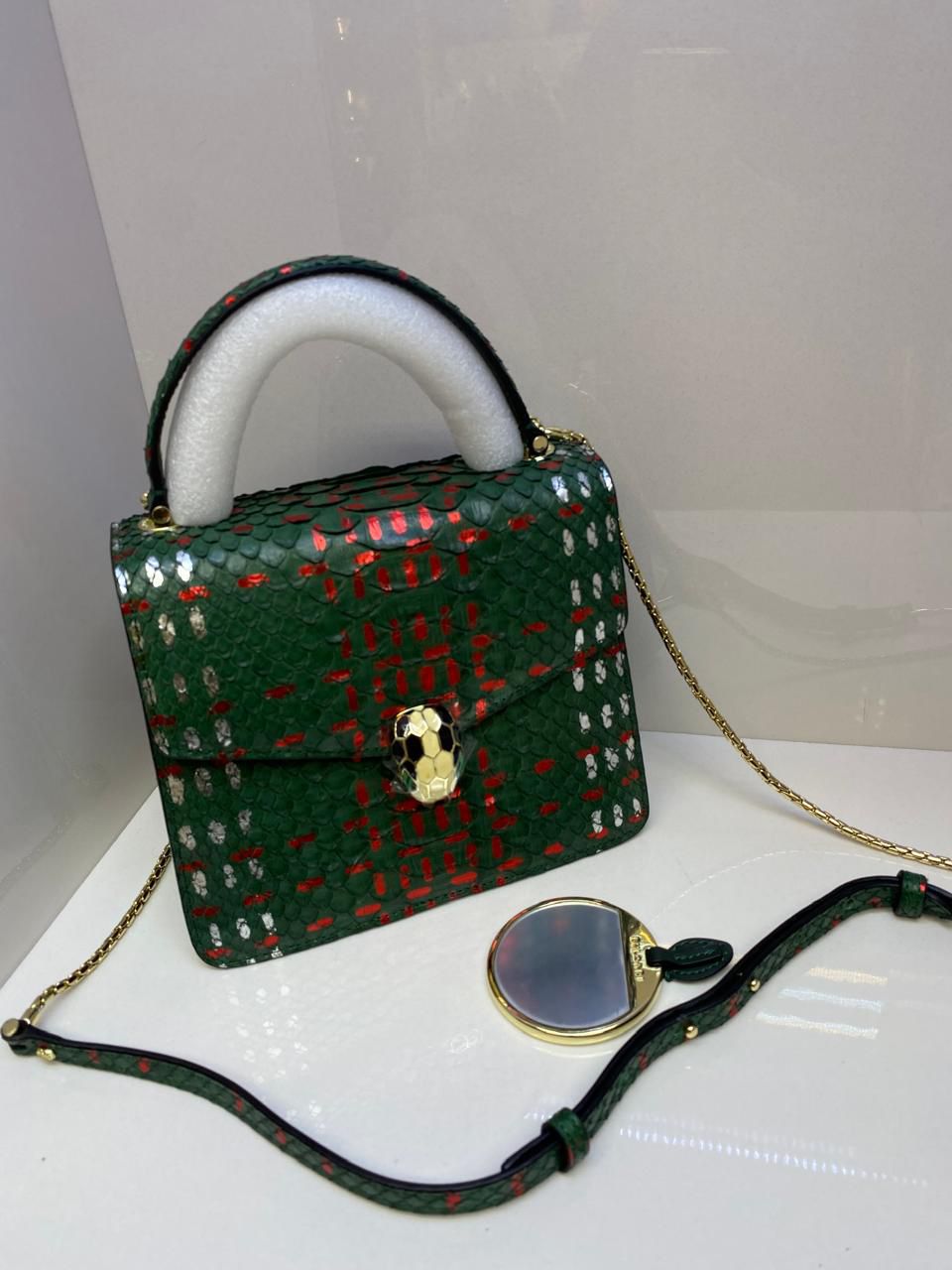 BVLGARI Serpenti Forever Leather 2 Way Handbag