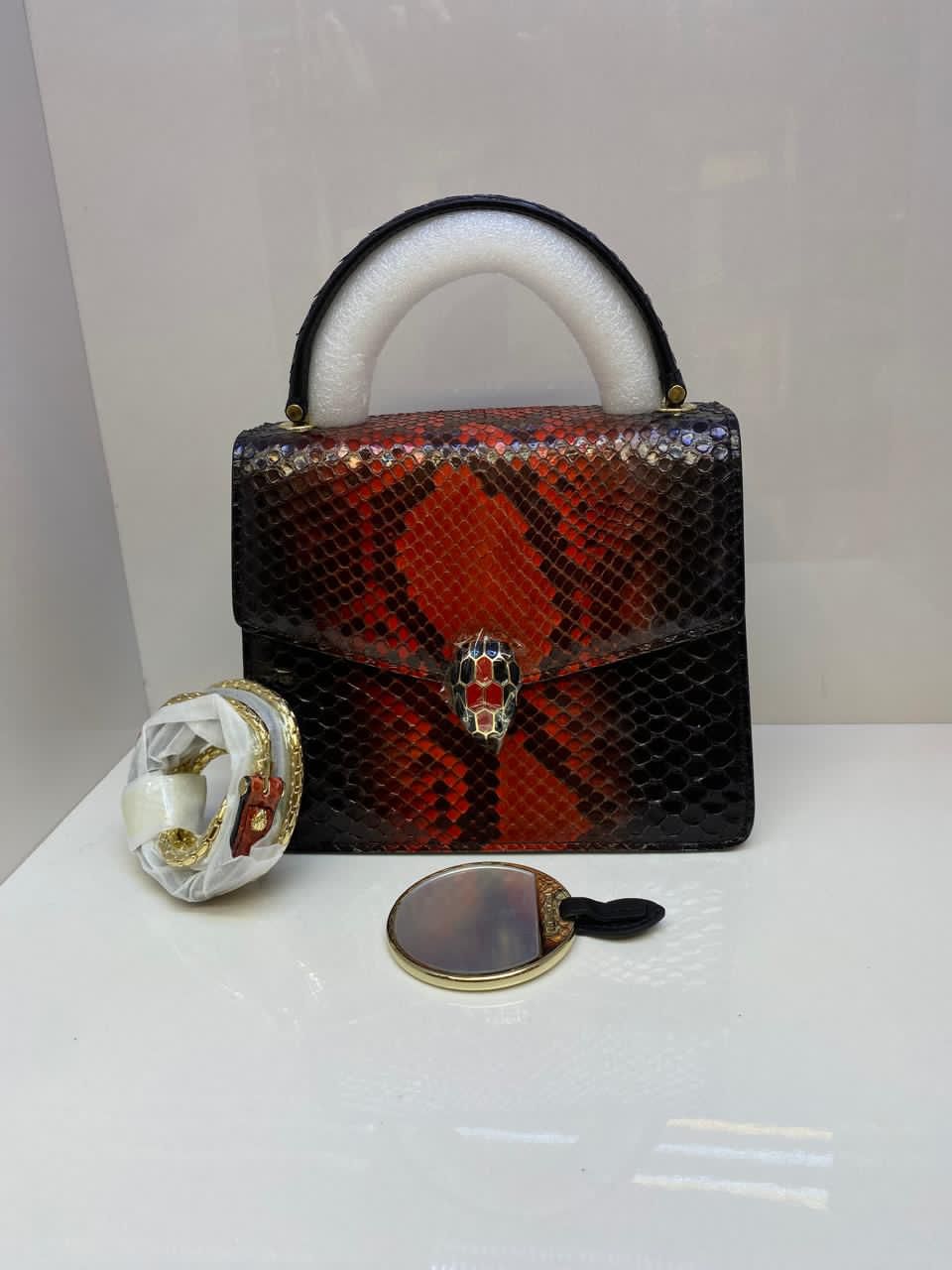 BVLGARI Serpenti Forever Leather 2 Way Handbag