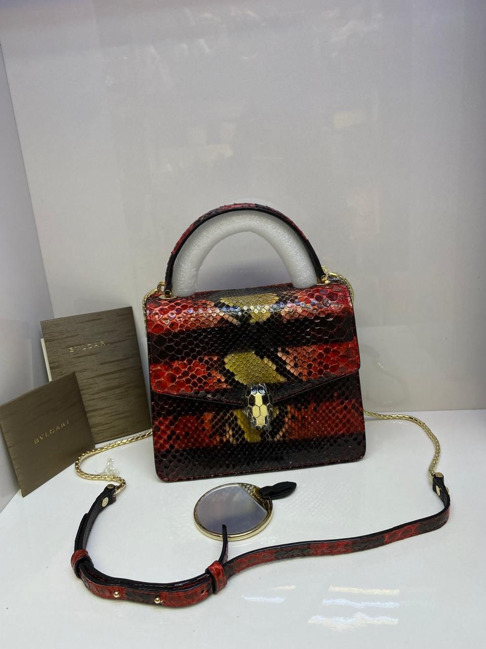 BVLGARI Serpenti Forever Leather 2 Way Handbag