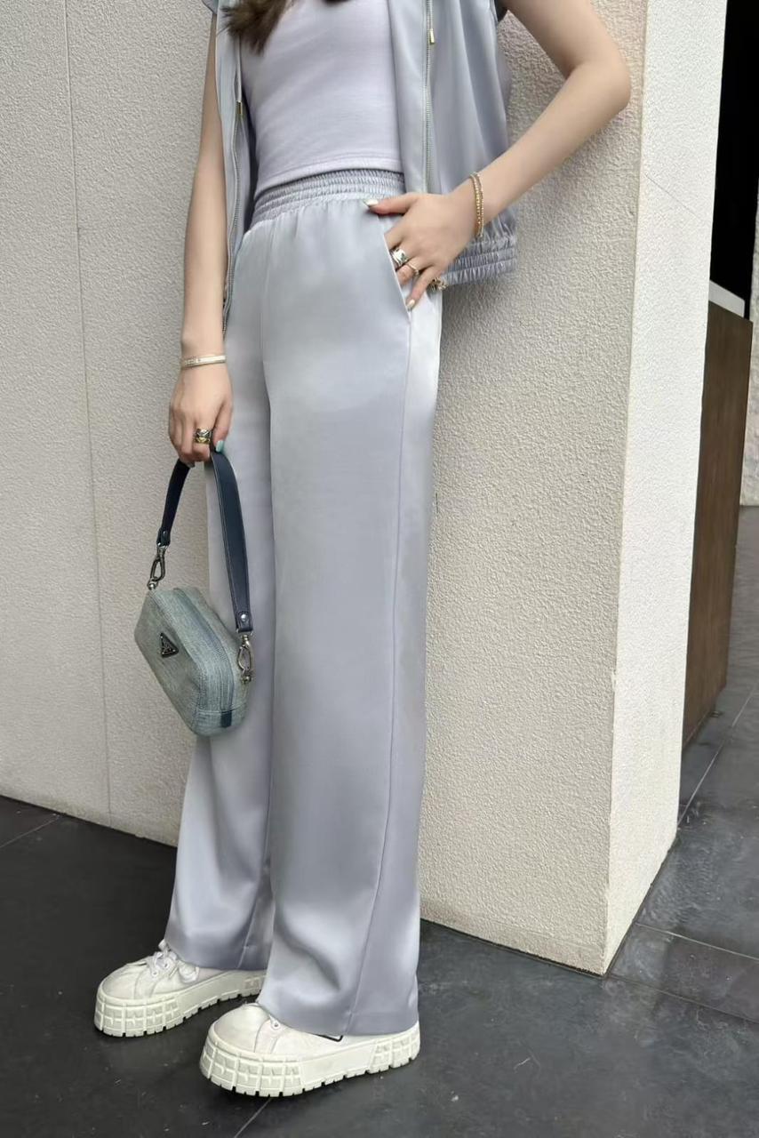 PRADA Trendy Silver Hooded Outfit