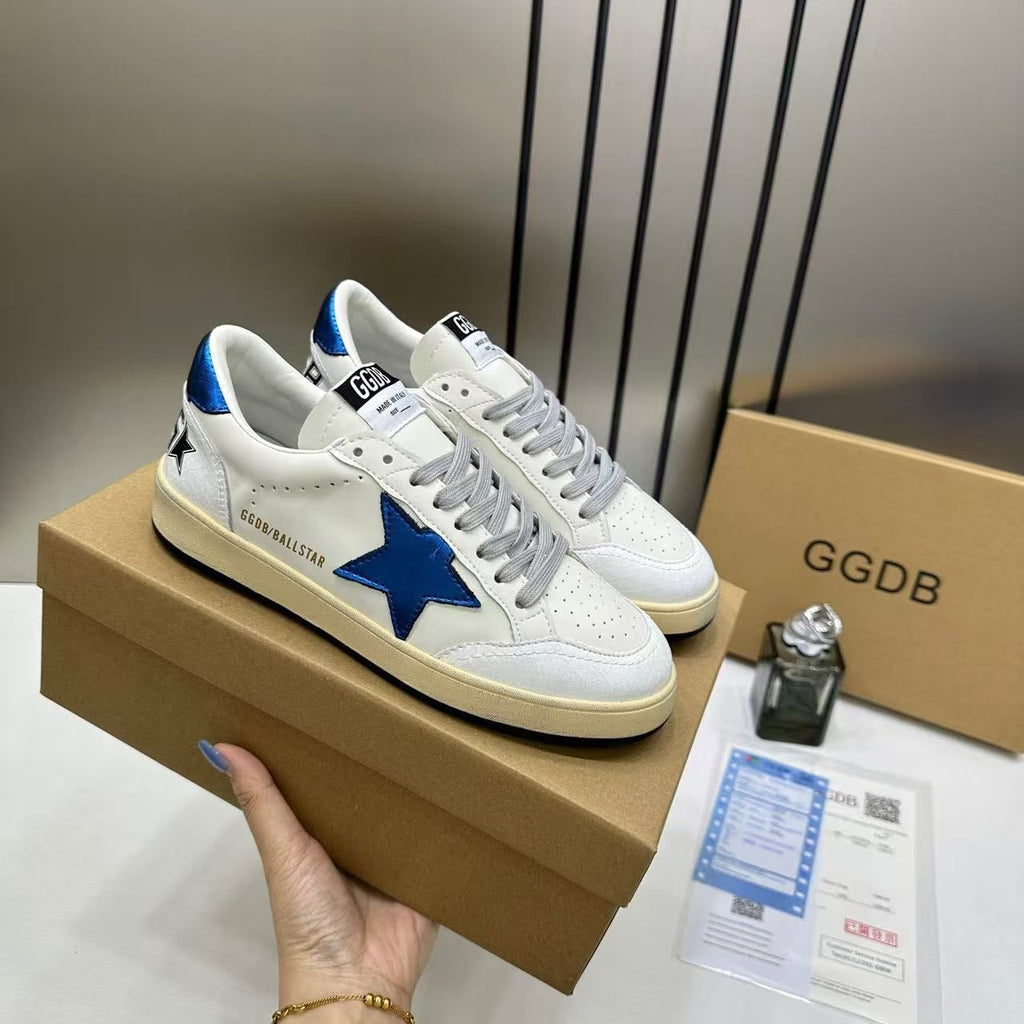 Golden Goose GGDB White Leather BallStar Sneakers With OG Box