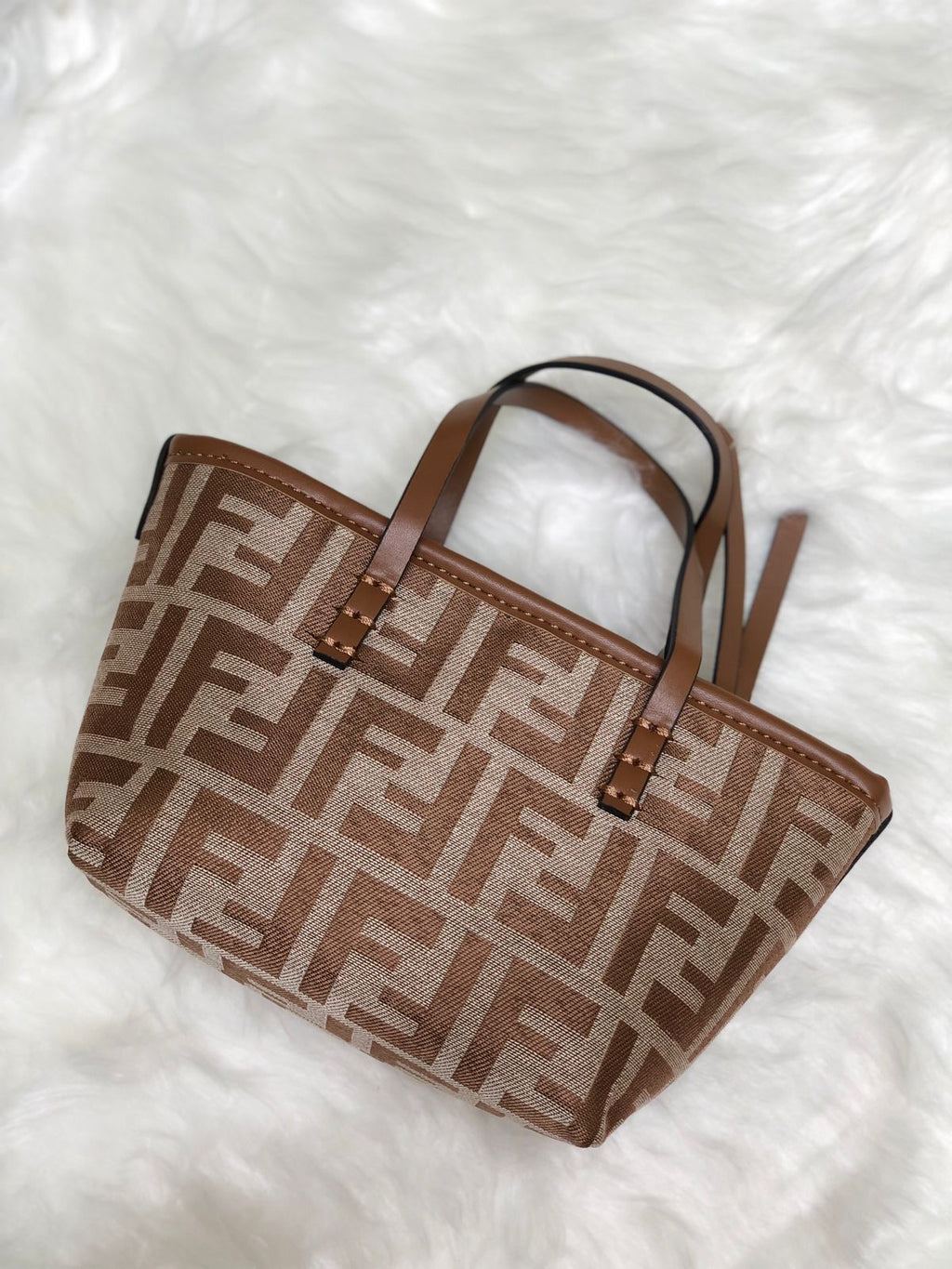 Fendi Roll Tote Zucca Jacquard Mini
