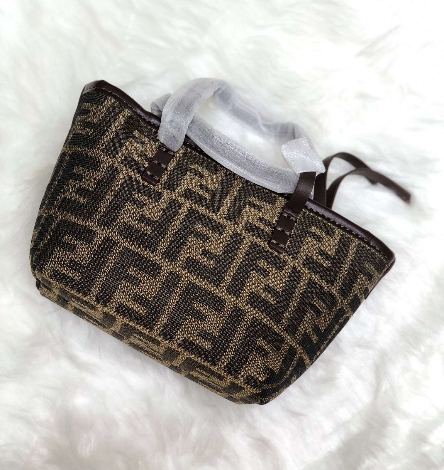 Fendi Roll Tote Zucca Jacquard Mini