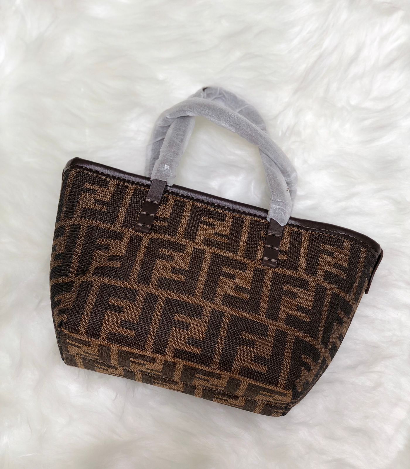 Fendi Roll Tote Zucca Jacquard Mini
