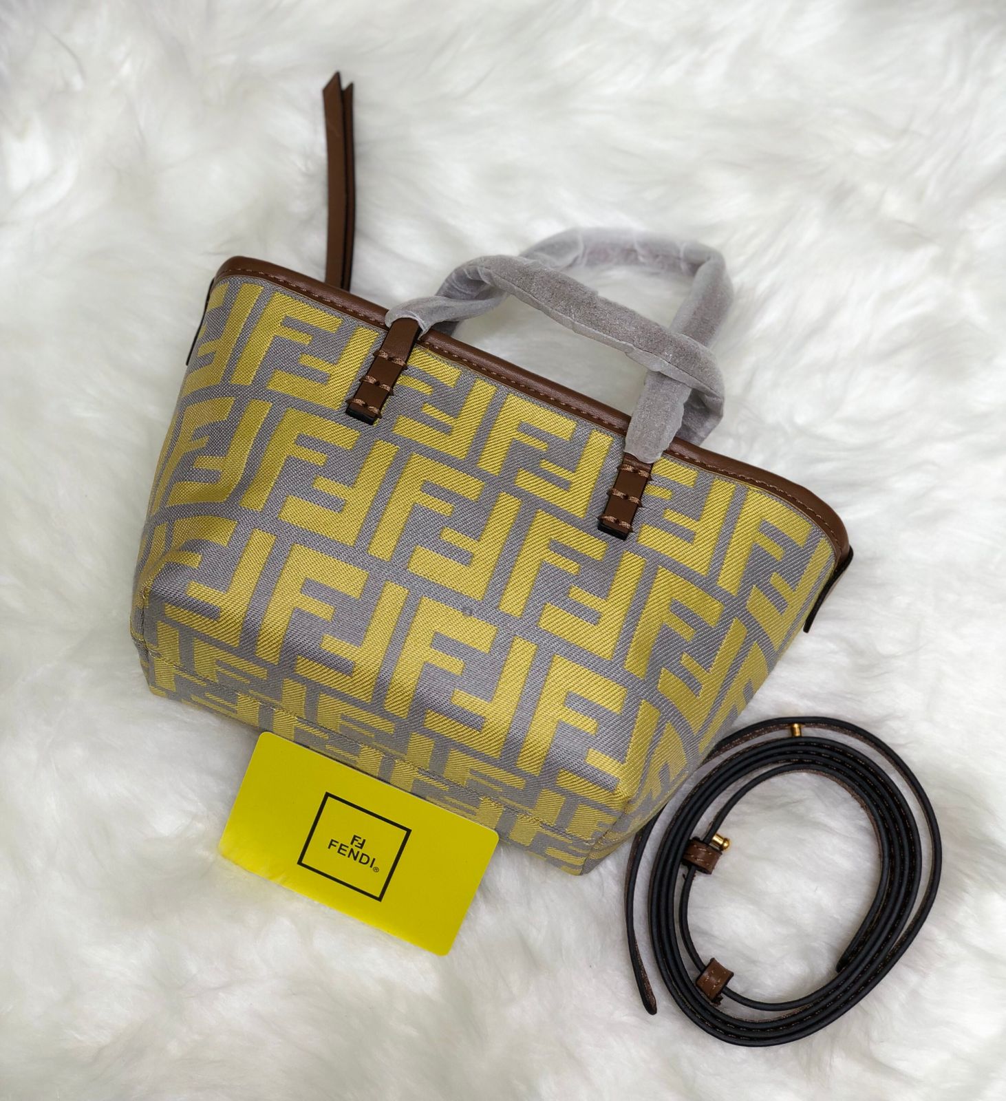 Fendi Roll Tote Zucca Jacquard Mini