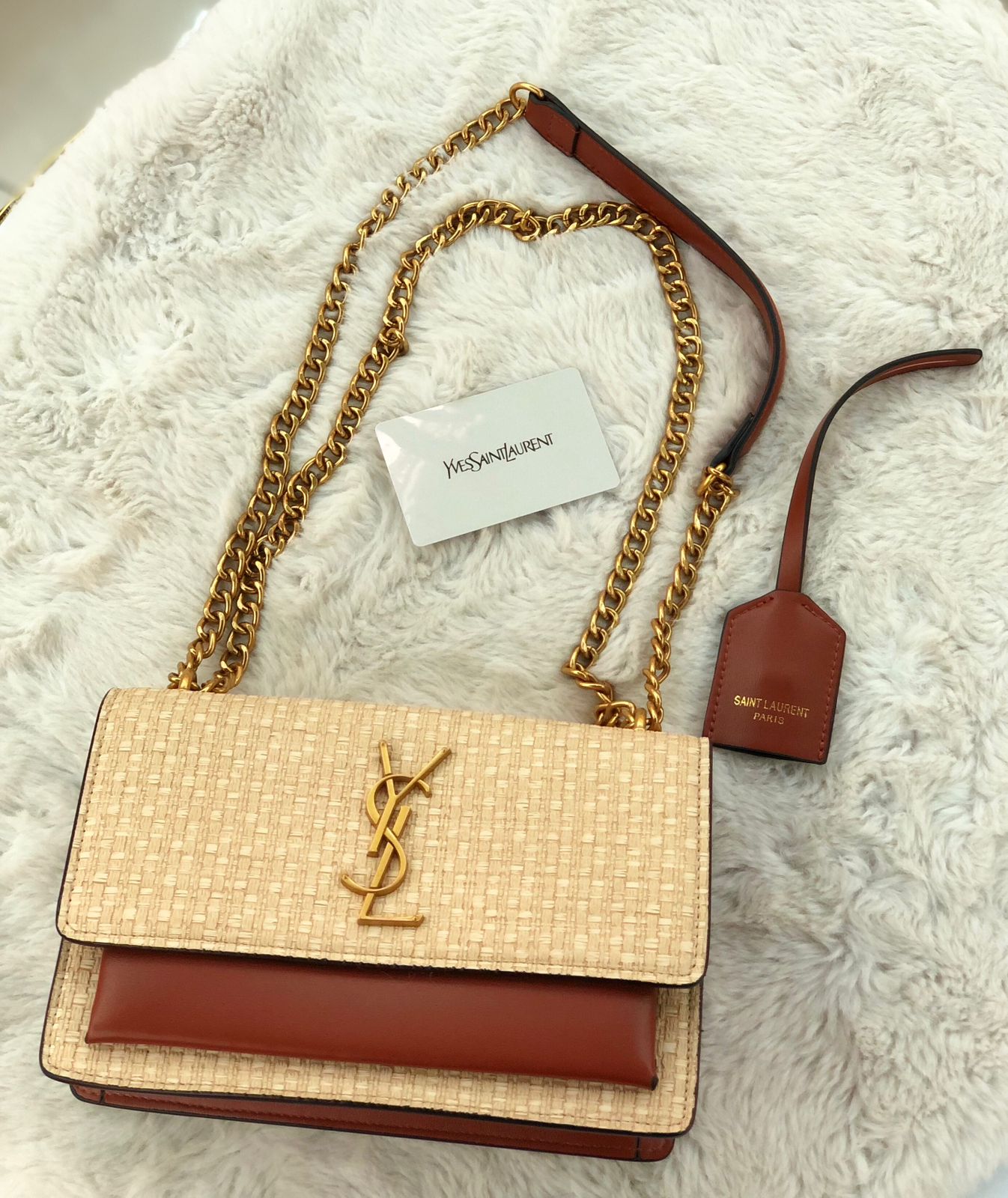 YSL Saint Laurent Medium Python Sunset Bag