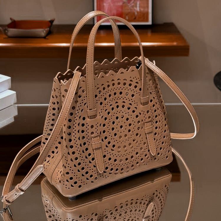 Alaïa Mina 20 Mini leather Tote Bag